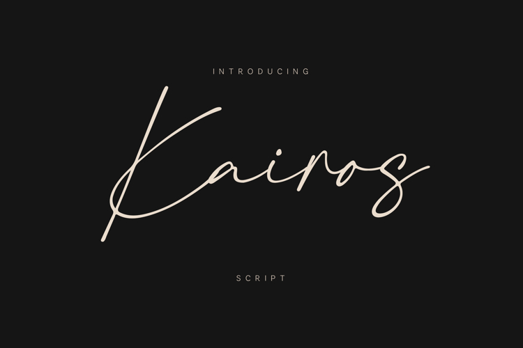 Kairos Modern Handwritten Signature Font