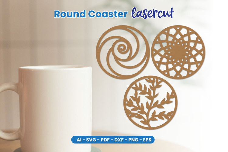 Round Coaster Laser Cut