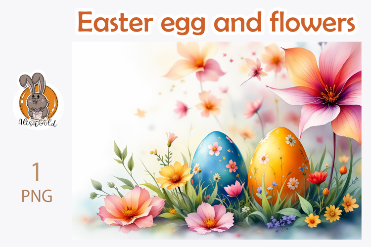 Easter eggs, flower, pattern