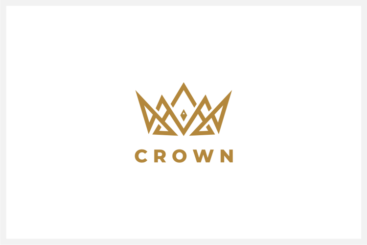 Abstract Crown Logo Design Vector Template