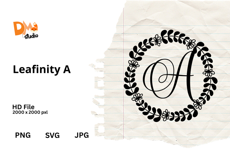 Floral Monogram Letter Svg
