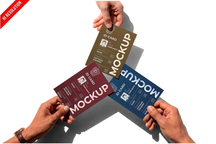 Business Cards Triangle Hands