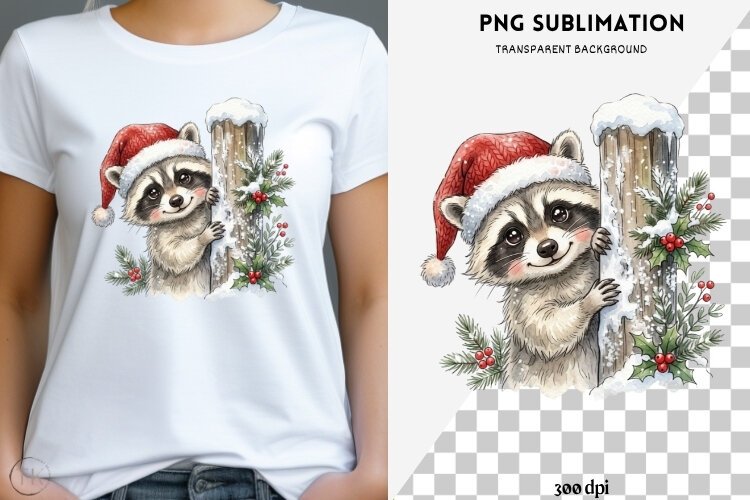Christmas peeking character png design for T-shirts example image 1