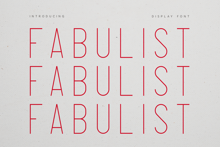 Fabulist Modern Minimal Display Sans Serif Font