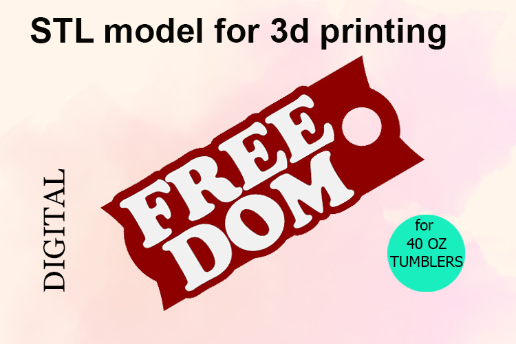 Plate Freedom, Straw Topper, 40 OZ Tumbler, 3D Printinting