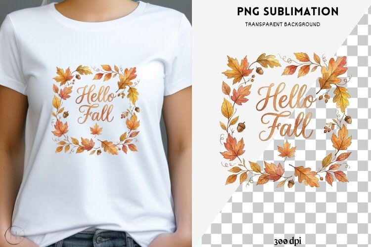 Autumn quote png design for T-shirts example image 1