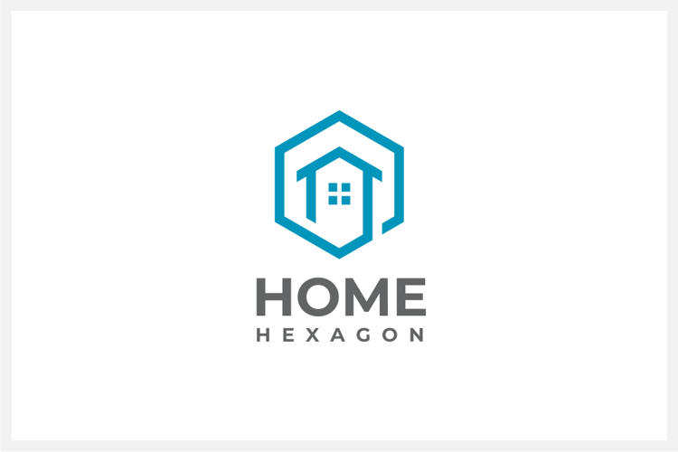 Home Hexagon Logo Design Vector Template