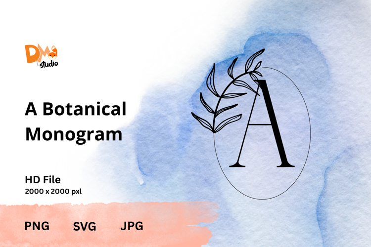 Leaf Monogram Svg Image 14
