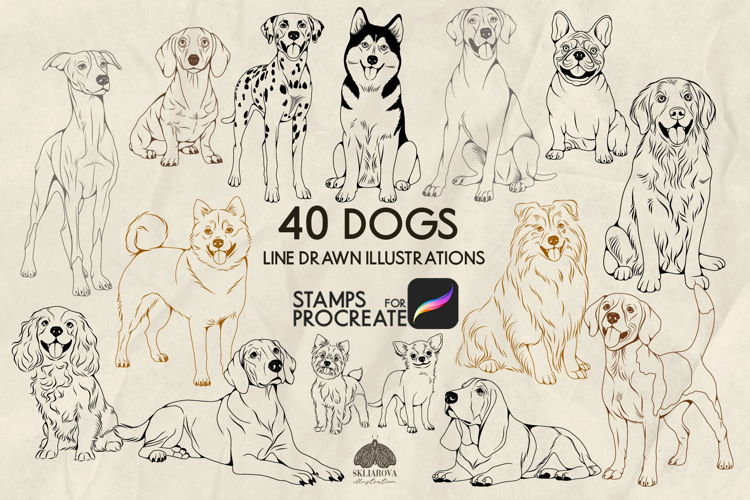 Dogs Procreate Stamps
