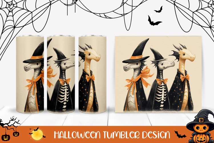 Funny Halloween Monsters Tumbler, Kids Halloween Tumbler PNG example image 1