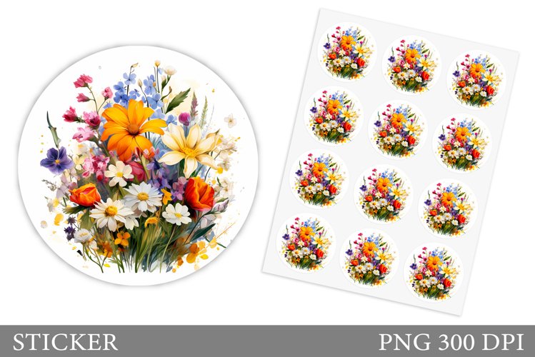 Watercolor Flowers Image 8