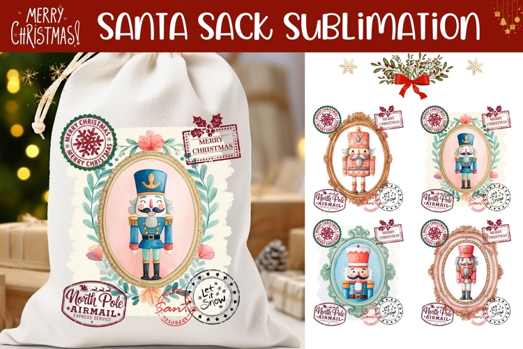 Christmas Nutcracker Santa Sack, Kids Santa Sack Designs