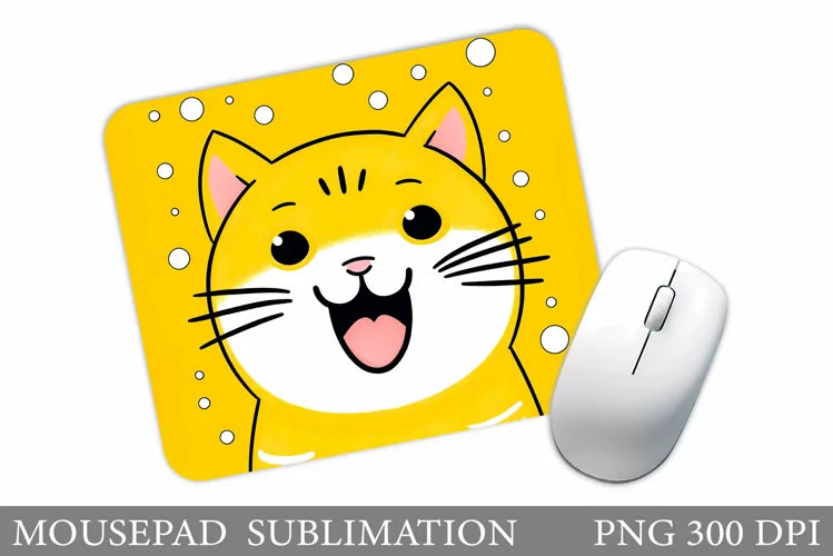 Cute Cat Mouse Pad Design. Cat Mouse Pad Sublimation