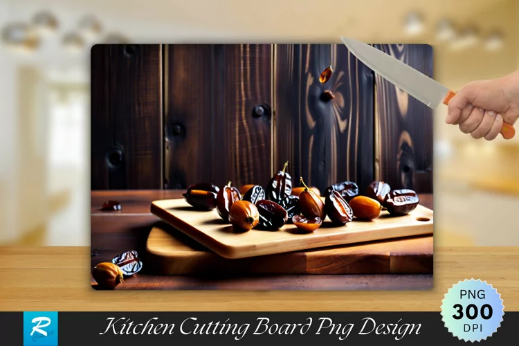Wooden Board With Dates Cutting Board PNG Design