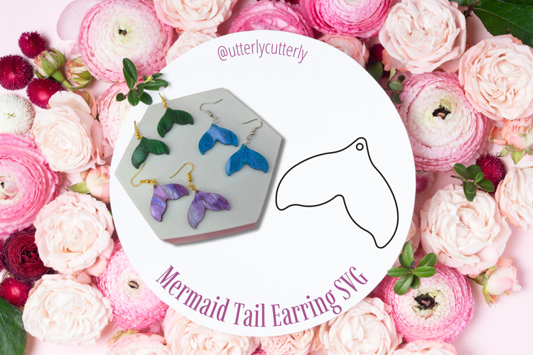 Mermaid Tail Earring Laser Cut File- SVG FILE