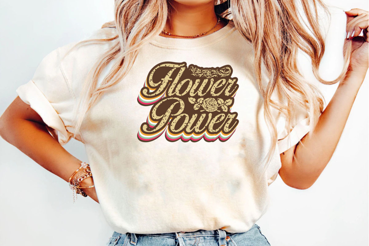 Flower Power PNG T-Shirt Design