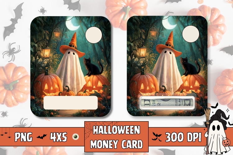 Halloween Pumpkins Gift Card, Kids Halloween Money Card