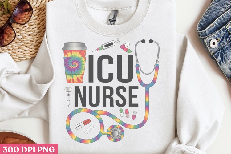 ICU nurse PNG, Nurse Sublimation PN