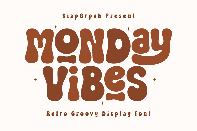 Monday Vibes - Retro Groovy Font