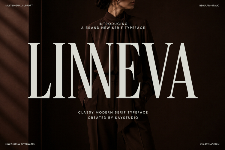 Linneva - Luxury Ligature Serif Font