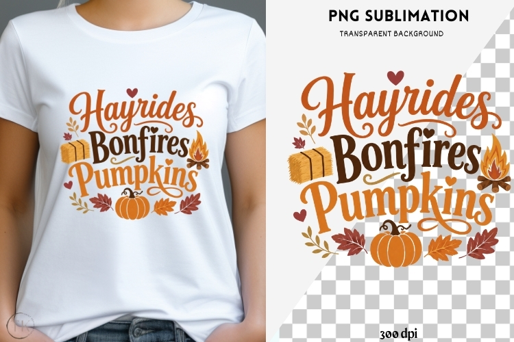 Autumn phrase png design for T-shirts