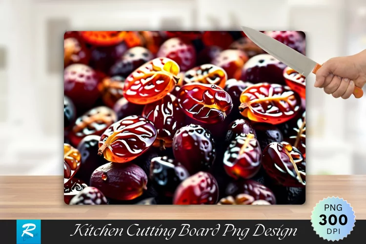 Fresh Raisins Cutting Board Sublimation Design
