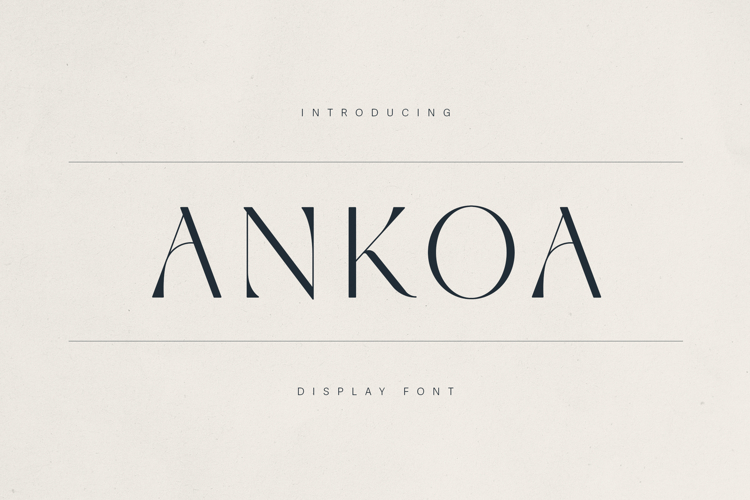 Ankoa A Refined Display Font