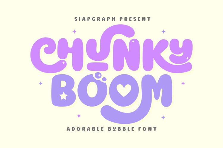 Chunky Boom - Cute Bubble Font example image 1