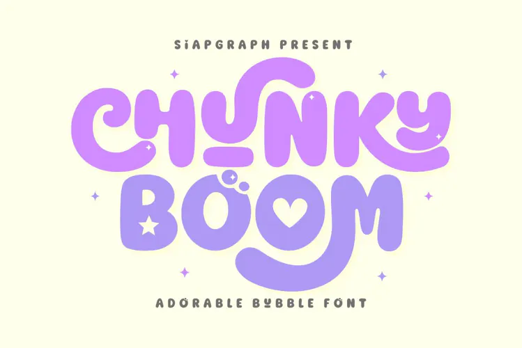 Chunky Boom - Cute Bubble Font
