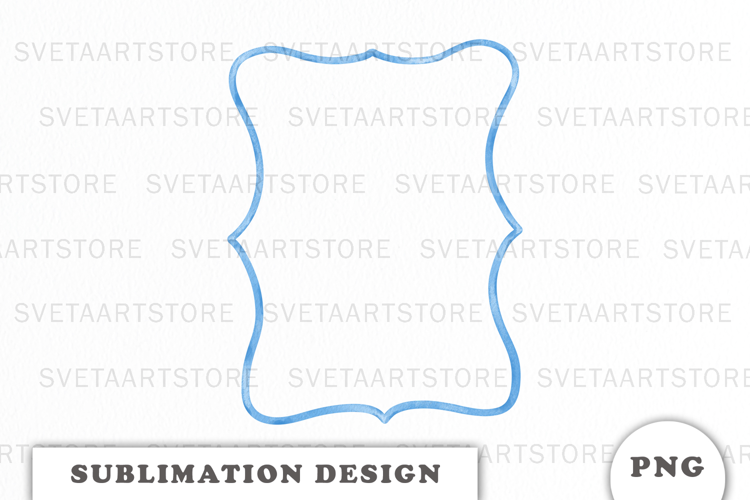 Watercolor Blue Frame png