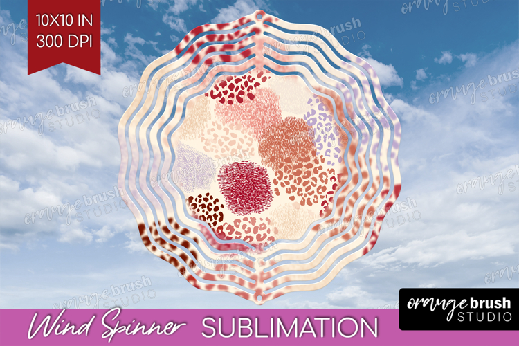 Abstract Wind Spinner Sublimation PNG - Modern Texture Round