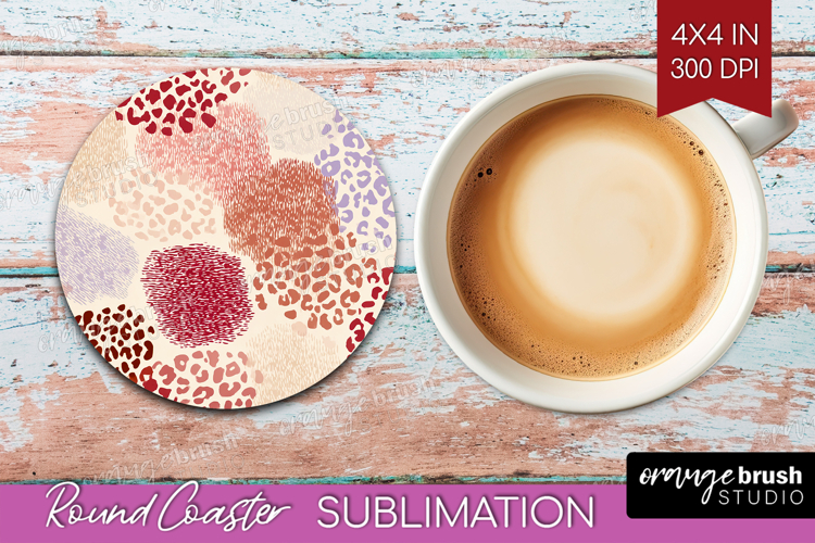 Abstract Round Coaster - Modern Texture Coaster PNG