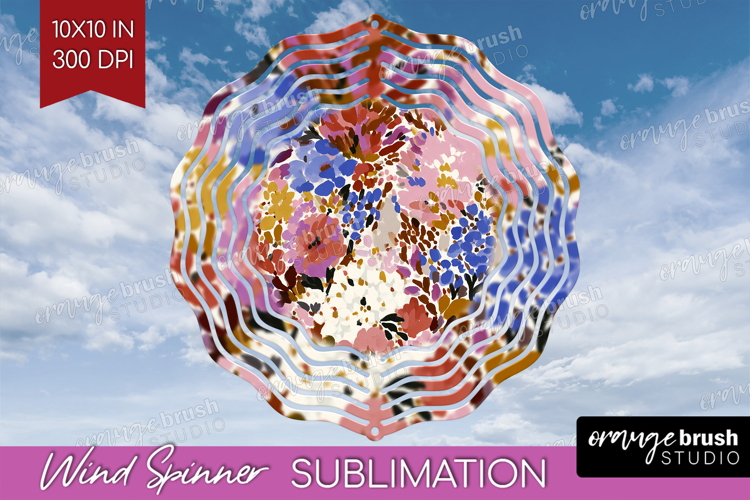 Abstract Wind Spinner Sublimation PNG - Modern Texture Round