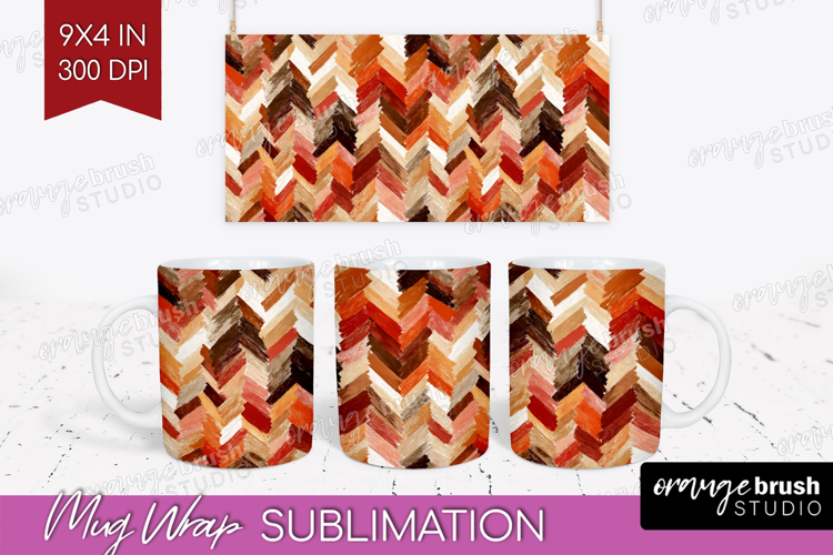 Abstract Mug Wrap - Modern Texture Mug PNG Sublimation