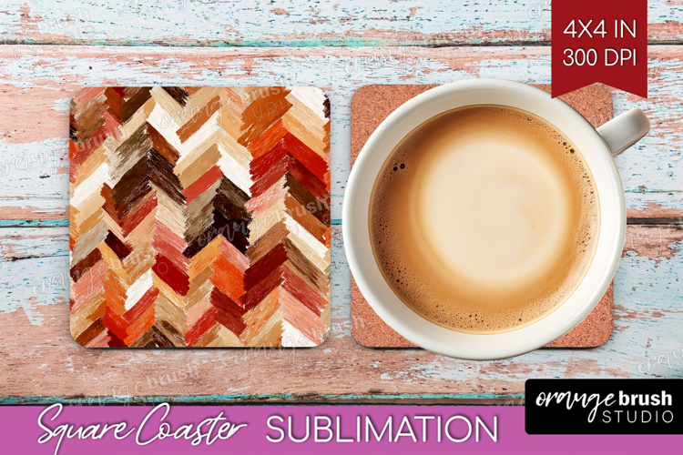 Abstract Square Coaster - Modern Texture Coaster PNG