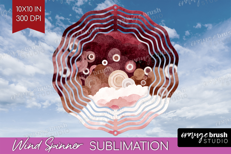 Abstract Wind Spinner Sublimation PNG - Modern Texture Round