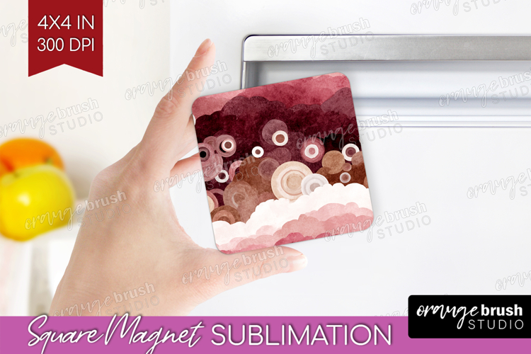 Abstract Magnet Sublimation - Modern Texture Square Magnet