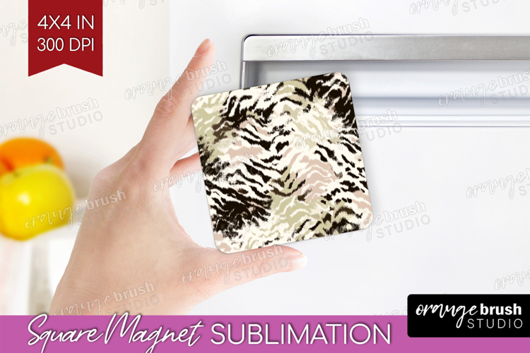 Abstract Magnet Sublimation - Modern Texture Square Magnet