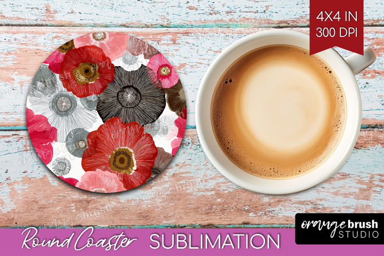 Abstract Round Coaster - Modern Texture Coaster PNG