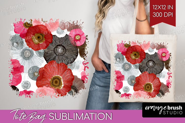Abstract Tote Bag - Modern Texture Tote Bag PNG Sublimation