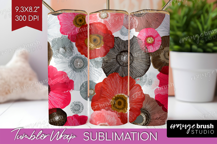 Abstract Tumbler Wrap - Modern Texture Tumbler PNG
