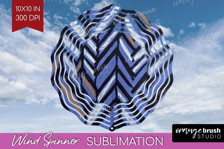 Abstract Wind Spinner Sublimation PNG - Modern Texture Round