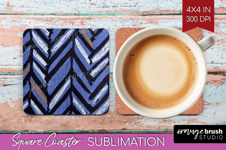 Abstract Square Coaster - Modern Texture Coaster PNG