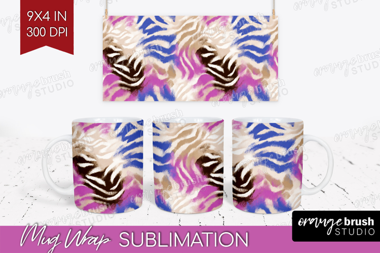 Abstract Mug Wrap - Modern Texture Mug PNG Sublimation