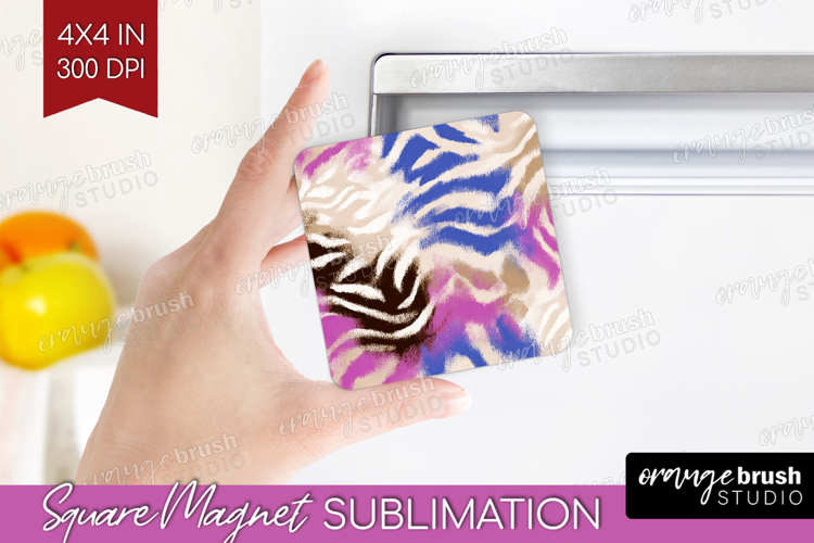 Abstract Magnet Sublimation - Modern Texture Square Magnet