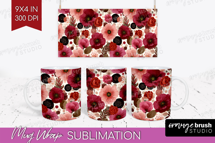 Abstract Mug Wrap - Modern Texture Mug PNG Sublimation