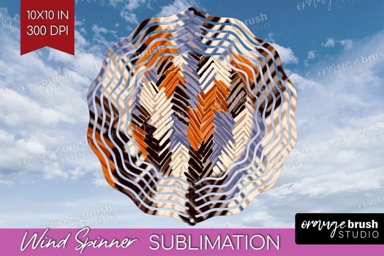 Abstract Wind Spinner Sublimation PNG - Modern Texture Round