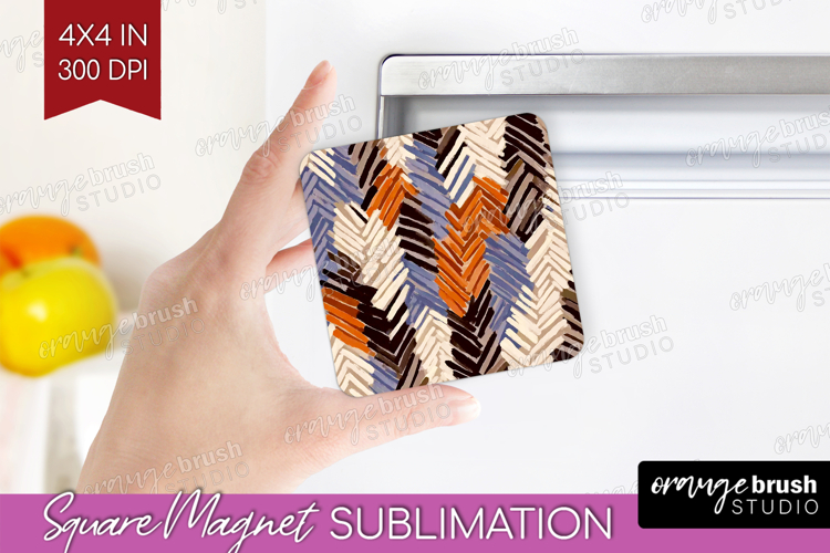 Abstract Magnet Sublimation - Modern Texture Square Magnet