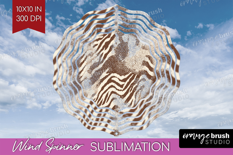 Abstract Wind Spinner Sublimation PNG - Modern Texture Round