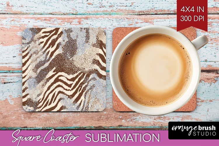 Abstract Square Coaster - Modern Texture Coaster PNG